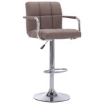 Vidaxl chaises de bar lot de 2 taupe tissu