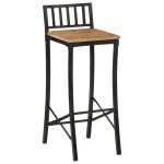Vidaxl chaises de bar lot de 4 bois de manguier massif brut