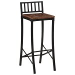 Vidaxl chaises de bar lot de 4 bois de rcupration massif