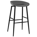Vidaxl chaises de bar lot de 4 gris