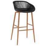 Vidaxl chaises de bar lot de 4 noir