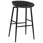 Vidaxl chaises de bar lot de 4 noir