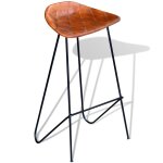 Vidaxl chaises de bar lot de 6 marron cuir vritable