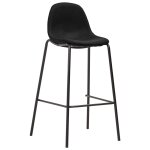 Vidaxl chaises de bar lot de 6 noir tissu