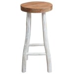 Vidaxl chaise de bar bois de teck solide