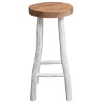Vidaxl chaise de bar bois de teck solide