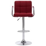 Vidaxl chaise de bar bordeaux tissu