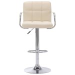 Vidaxl chaise de bar crme tissu