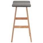 Vidaxl chaise de bar gris fonc tissu