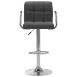 Vidaxl chaise de bar gris fonc� tissu