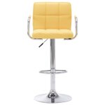 Vidaxl chaise de bar jaune tissu Vidaxl chaise de bar jaune tissu