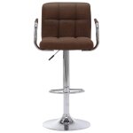 Vidaxl chaise de bar marron tissu