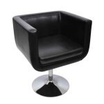 Vidaxl chaise de bar noir similicuir