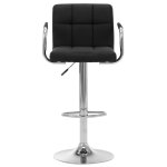 Vidaxl chaise de bar noir tissu