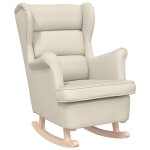 Vidaxl chaise  bascule blanc 74x90x102 cm lin