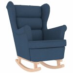 Vidaxl chaise à bascule bleu 74x90x102 cm tissu Vidaxl chaise à bascule bleu 74x90x102 cm tissu
