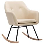 Vidaxl chaise  bascule crme tissu