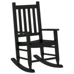 Vidaxl chaise  bascule enfants noir bois de peuplier massif
