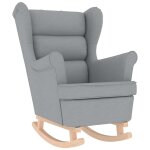 Vidaxl chaise  bascule gris clair 74x90x102 cm tissu