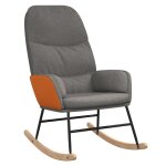 Vidaxl chaise � bascule gris clair tissu
