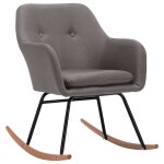 Vidaxl chaise  bascule gris clair tissu