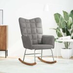 Vidaxl chaise  bascule gris clair velours