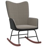 Vidaxl chaise  bascule gris clair velours et pvc