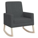 Vidaxl chaise � bascule gris fonc� tissu