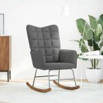 Vidaxl chaise � bascule gris fonc� velours