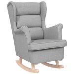 Vidaxl chaise � bascule gris nuage 74x90x102 cm tissu