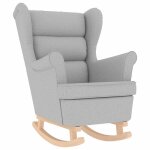 Vidaxl chaise à bascule gris nuage 74x90x102 cm tissu Vidaxl chaise à bascule gris nuage 74x90x102 cm tissu