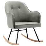 Vidaxl chaise  bascule gris velours