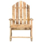 Vidaxl chaise � bascule de jardin bois de manguier solide