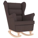Vidaxl chaise  bascule marron fonc 74x90x102 cm tissu