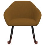 Vidaxl chaise � bascule marron tissu