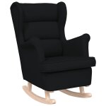 Vidaxl chaise � bascule noir 74x90x102 cm tissu