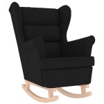 Vidaxl chaise  bascule noir 74x90x102 cm tissu