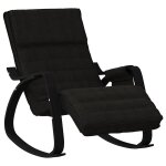 Vidaxl chaise � bascule noir tissu