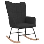 Vidaxl chaise  bascule noir tissu