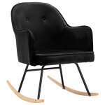 Vidaxl chaise  bascule noir velours