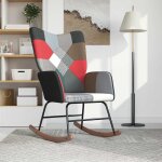 Vidaxl chaise  bascule patchwork tissu