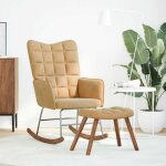 Vidaxl chaise  bascule avec repose - pied marron velours