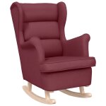 Vidaxl chaise  bascule rouge bordeaux 74x90x102 cm tissu