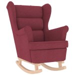 Vidaxl chaise  bascule rouge bordeaux 74x90x102 cm tissu