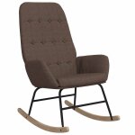 Vidaxl chaise � bascule taupe tissu