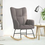 Vidaxl chaise  bascule taupe tissu