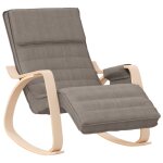 Vidaxl chaise à bascule taupe tissu Vidaxl chaise à bascule taupe tissu