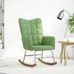 Vidaxl chaise  bascule vert clair velours