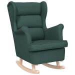 Vidaxl chaise  bascule vert fonc 74x90x102 cm tissu