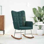 Vidaxl chaise  bascule vert fonc velours